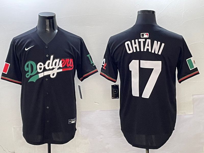 Men Los Angeles Dodgers #17 Ohtani Black Mexico Nike 2025 MLB Jersey style 11->los angeles dodgers->MLB Jersey